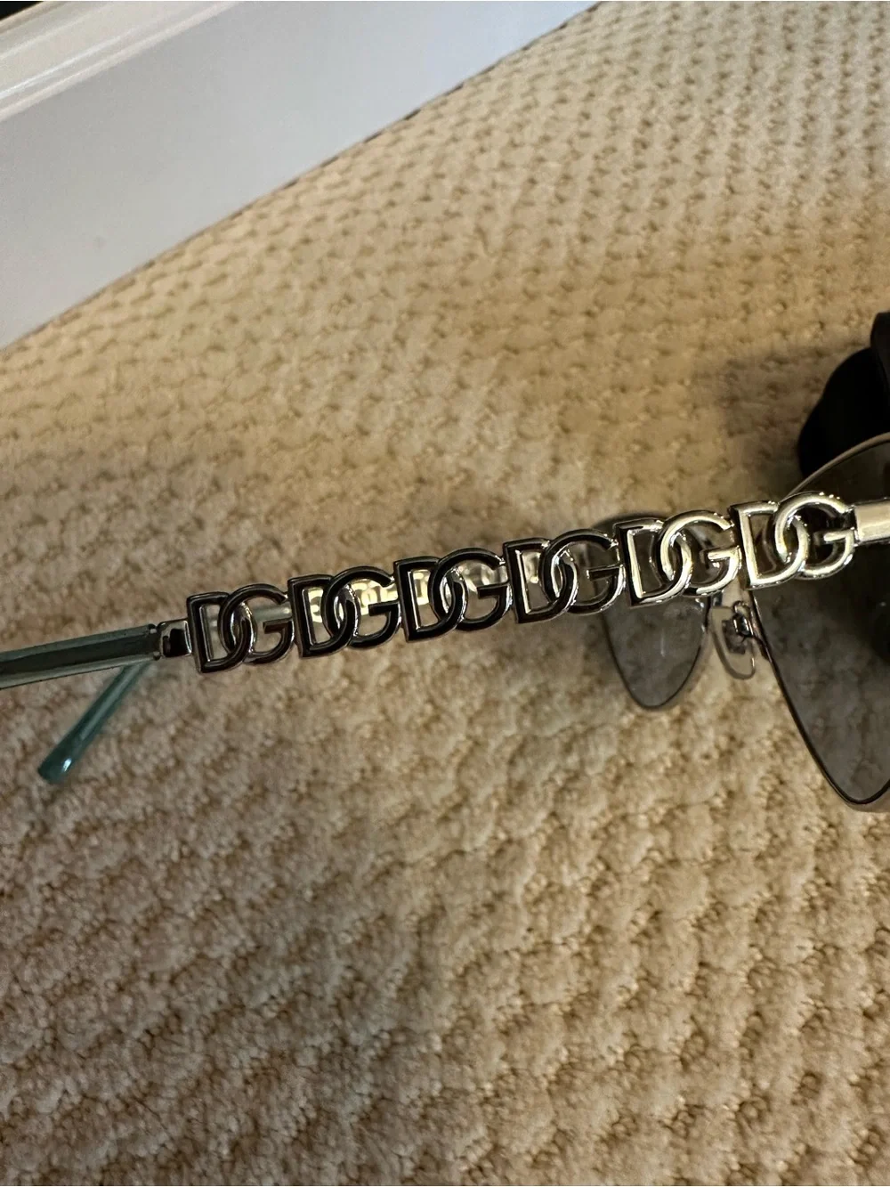 Dolce & Gabbana Silver Cat-Eye Sunglasses with Reflective Lenses